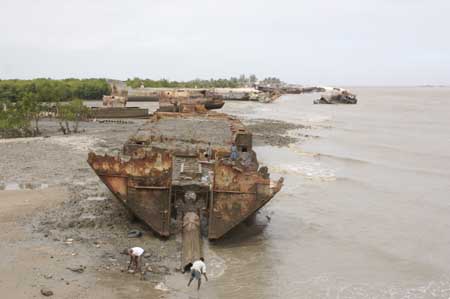 Schiffswracks in Beira